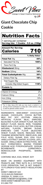Giant Chocolate Chip Cookie - Image 4