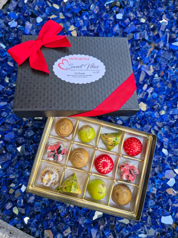 Belgian Chocolate Bonbons with Assorted Sweet Vibes Favorites - Image 9