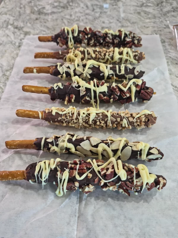 Chocolate Dipped Caramel Pretzels - Image 8